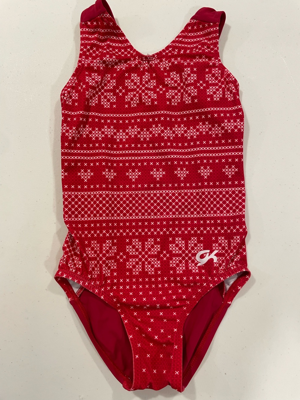 GK CM snowflake heart cross-stitch print leo